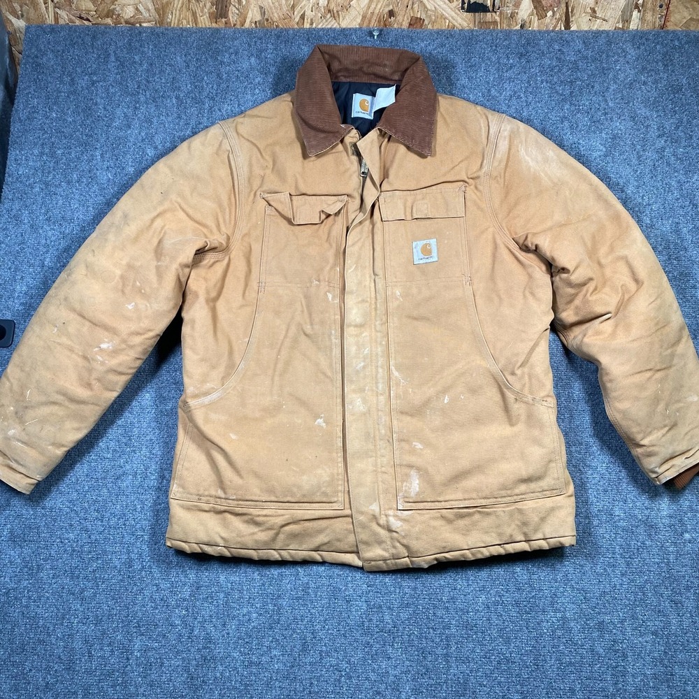 Carhartt CQ186 Traditional Arctic Quilt Lined Jacket Brown Canvas Made in USA